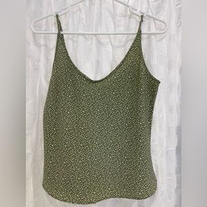 Abercrombie & Fitch Polka Dot Green Tank - Size Small